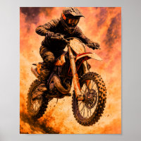 Actiongeladener Dirt-Bike-Fahrer