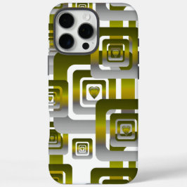 Activate My Heart Pattern Silver iPhone 16 Pro Max Hülle