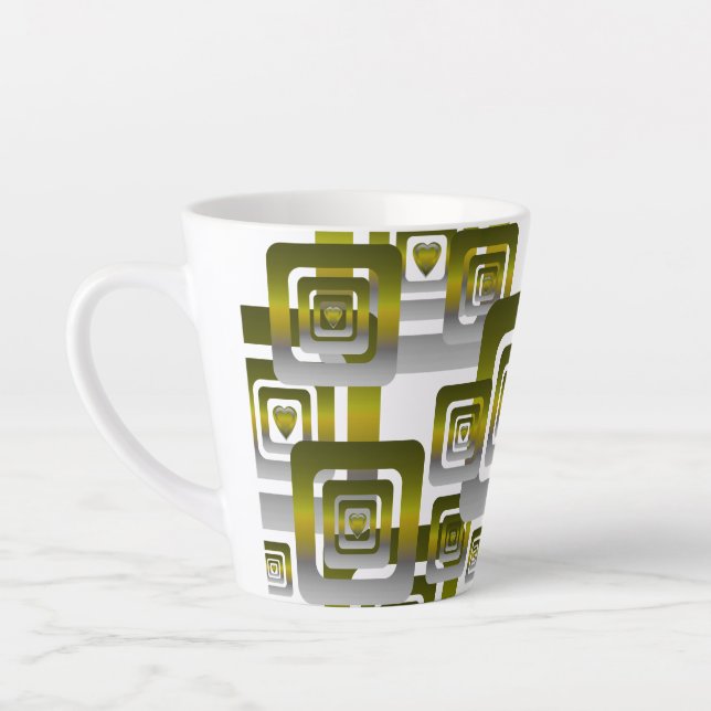 Activate My Heart Pattern Silver Milchtasse (Links)