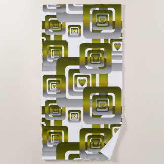 Activate My Heart Pattern Silver Strandtuch