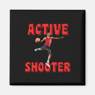 Active Shooter Basketball 4 Magnet