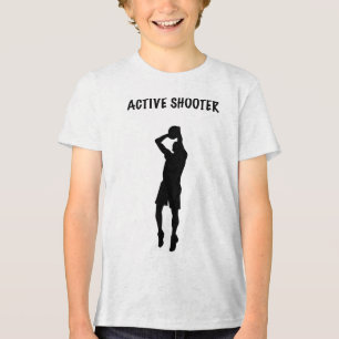 Active Shooter Basketball 6 Tri-Blend Shirt