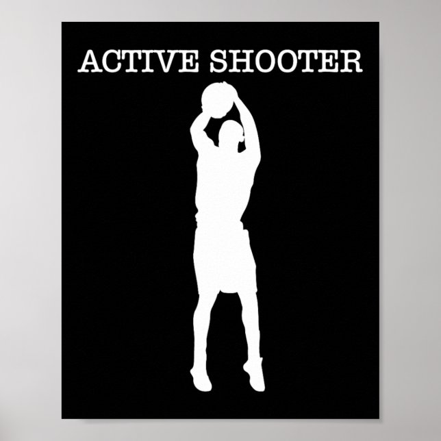 Active Shooter Bysketbyll Lovers Poster (Vorne)