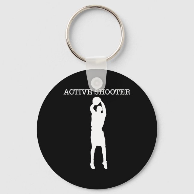Active Shooter Bysketbyll Lovers Schlüsselanhänger (Vorderseite)