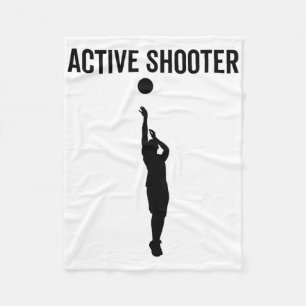 Active Shooter Sketch Funny Sport Lover Spaß Fleecedecke