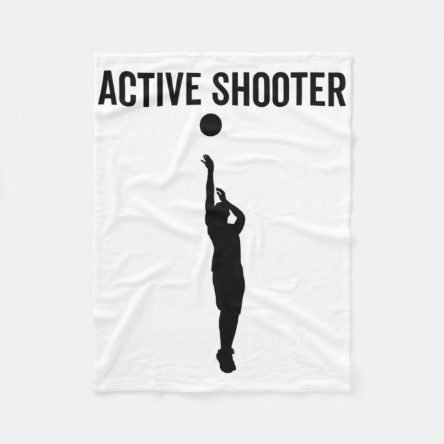 Active Shooter Sketch Funny Sport Lover Spaß Fleecedecke (Vorderseite)