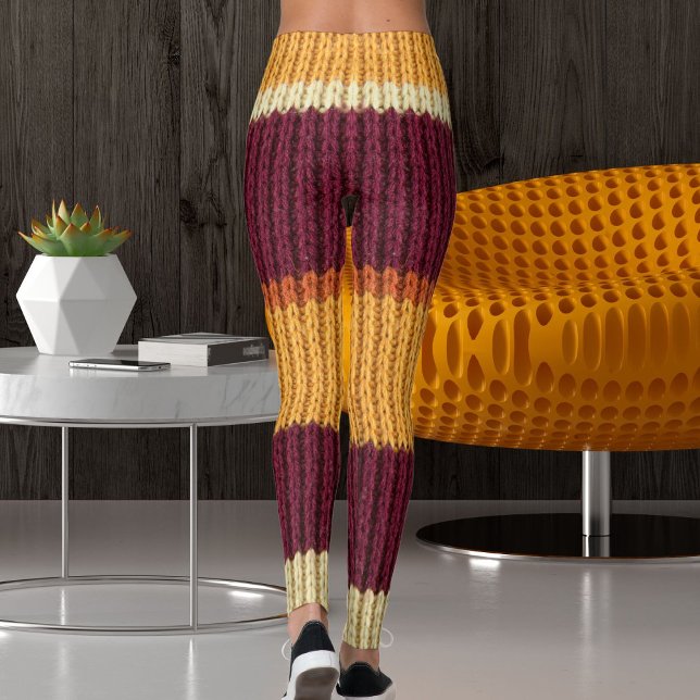 Active Women Knit Blanket Texture Graphic Pattern Leggings (Von Creator hochgeladen)