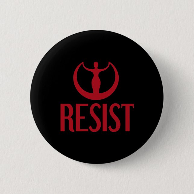 Activism Resist Goddess Astraea Logo Feminist Prix Button (Vorderseite)