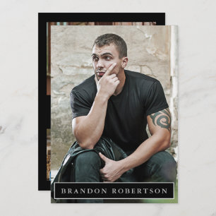 Actor Model Comp Zed Card 12x18 2 Sieben 5 Foto Einladung