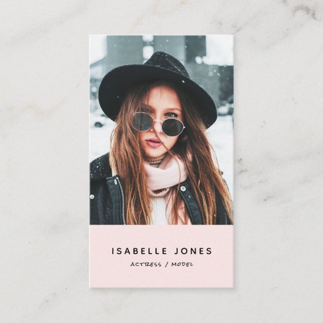 Actor Model Singer Dancer Foto Business Card Visitenkarte (Vorderseite)