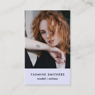 Actor Model Singer Dancer SOCIAL Lavender Foto Visitenkarte