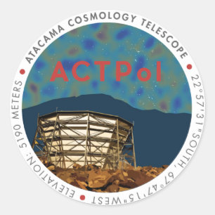ACTPol CMB Logo-Aufkleber Runder Aufkleber