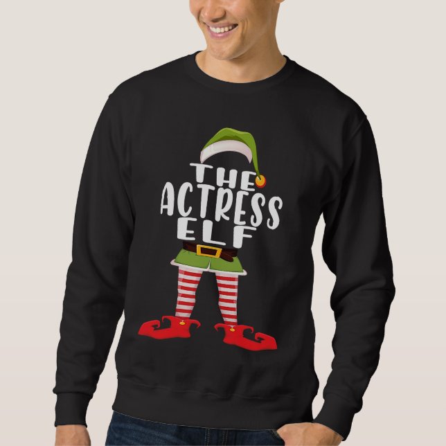 Actress Elf Costume  Family Matching  Christmas Sweatshirt (Vorderseite)