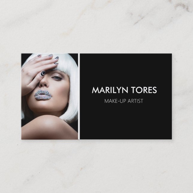 ★Actress-HairstylistModell modernes Headshot ★ Visitenkarte (Vorderseite)