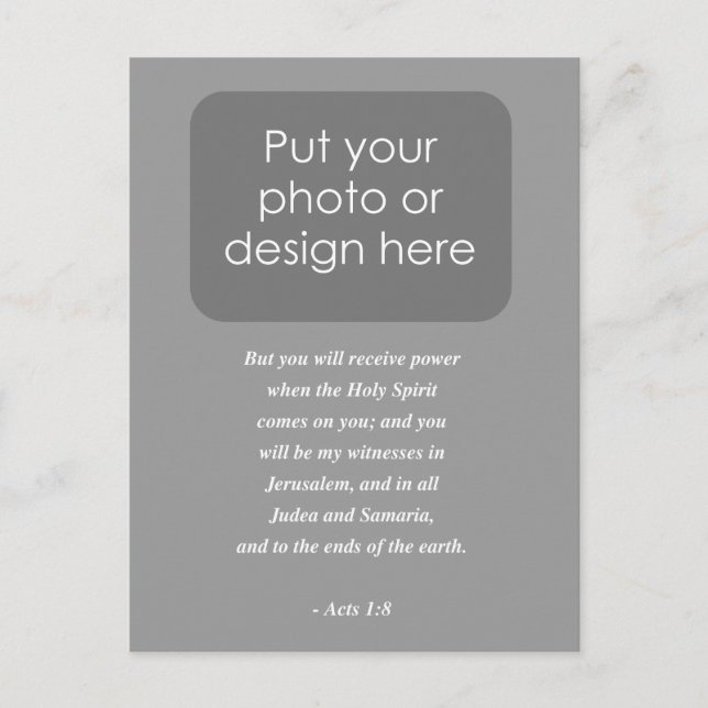 ACTS 1:8 Bibelverse Postkarte (Vorderseite)