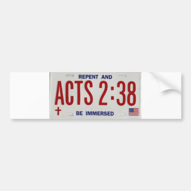 ACTS_2_38_license_plate02 Autoaufkleber (Vorne)
