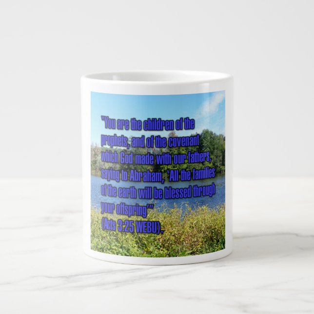Acts 3:25 WEBU Mug Jumbo-Tasse (Vorderseite)