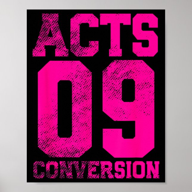 Acts 9 Conversion Bible Chapter Jersey Design  Poster (Vorne)