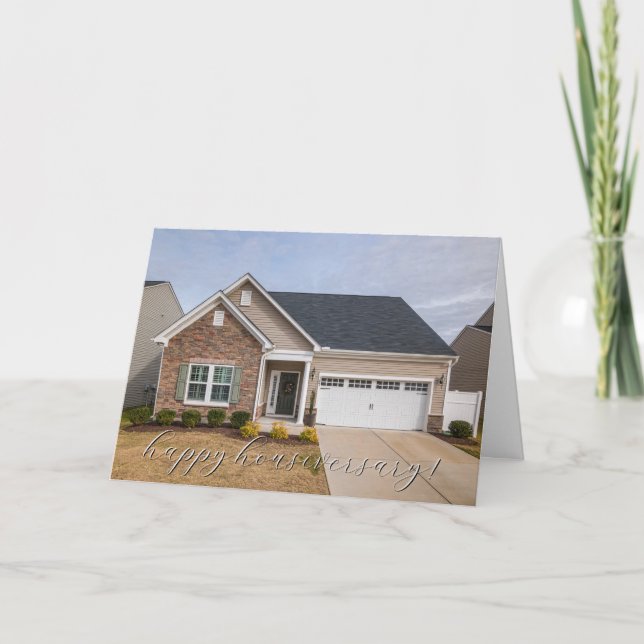 Actual Foto Happy Housiversary Realtor Karte (Vorderseite)