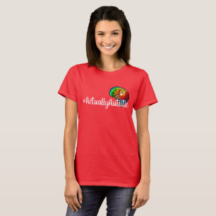 #actuallyautistic Regenbogen-Gehirn-T - Shirt