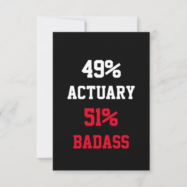 Actuary Badass Card Karte (Vorderseite)