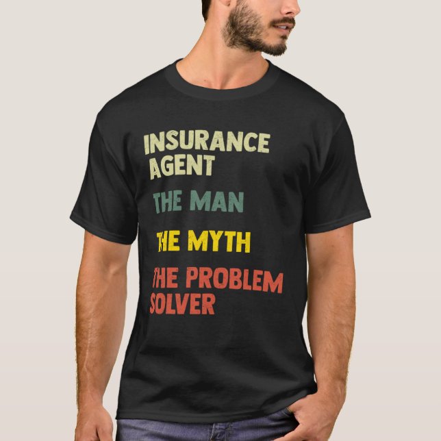 Actuary & Insurance Broker Insurance Agent T-Shirt (Vorderseite)