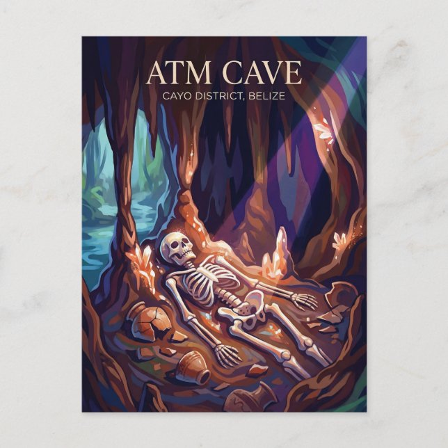 Actun Tunichil Muknal (ATM-Höhle) Belize Postkarte (Vorderseite)