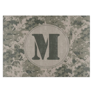 ACU Camouflage Camouflage Monogram Glas Cutting Bo Schneidebrett