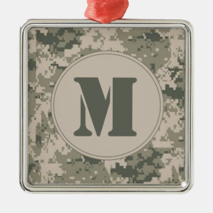 ACU Camouflage Camouflage Monogramm Erstmaliges Or Ornament Aus Metall