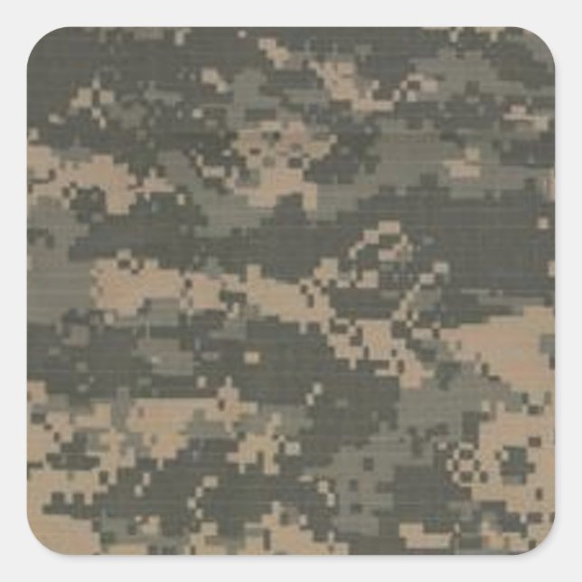 ACU Digital Camouflage Camouflage Quadratischer Aufkleber (Vorderseite)