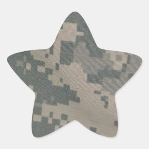 Acu-Muster-Tarnungstruppen Digital Art Frieden Stern-Aufkleber