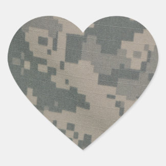 Acu Pattern Camouflage Troops Digital Art Peace Herz-Aufkleber