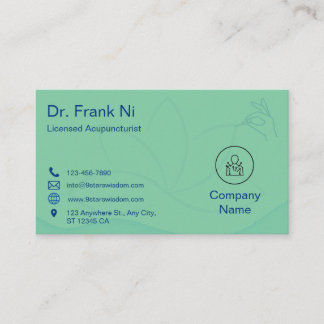 Acupuncture Business Card  TCM Business card Visitenkarte