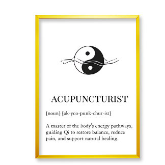 Acupuncture Qi Flow Wall Art for Clinic Office  Poster
