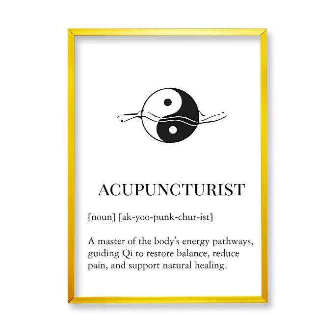 Acupuncture Qi Flow Wall Art for Clinic Office  Poster (Acupucture clinic wall decor art,  acupuncture wall chart)