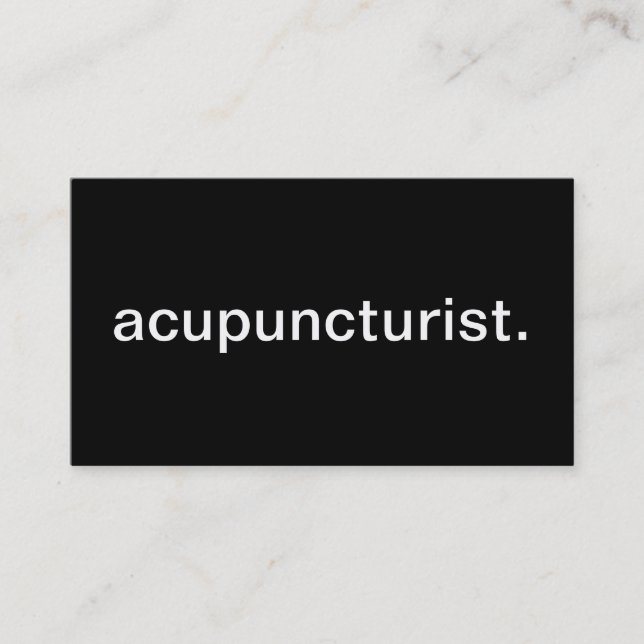 Acupuncturist Visitenkarte (Vorderseite)