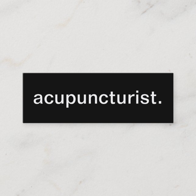 Acupuncturist-Visitenkarte Mini Visitenkarte (Vorderseite)