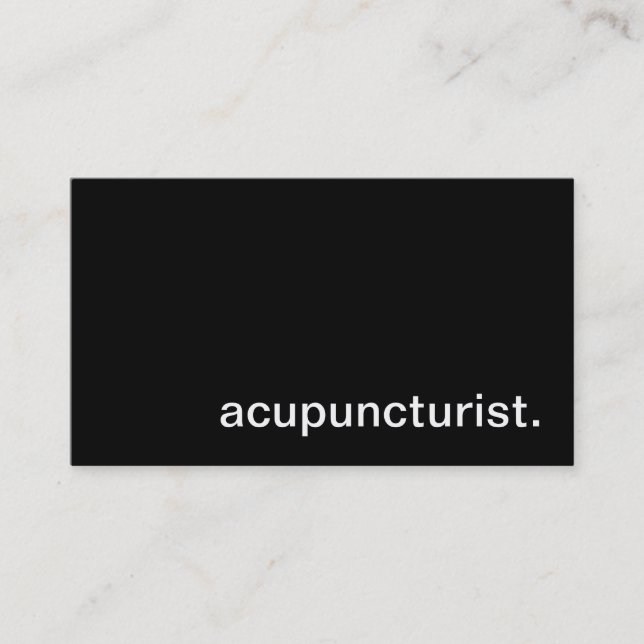 Acupuncturist-Visitenkarte Visitenkarte (Vorderseite)