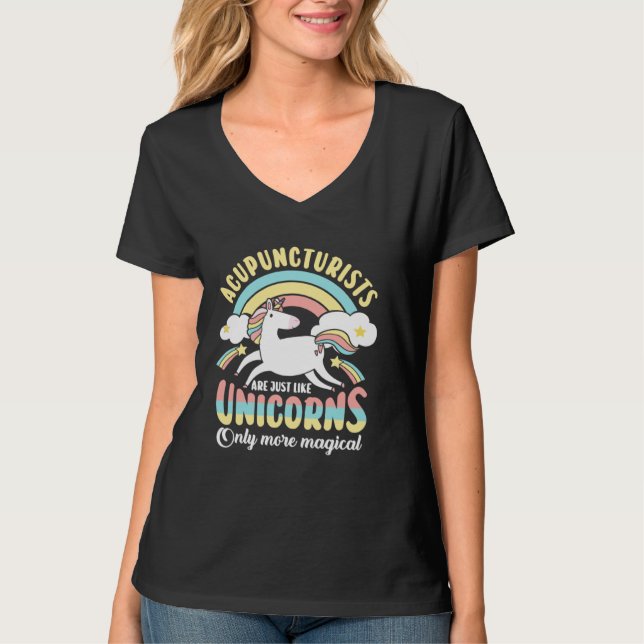 Acupuncturists Unicorns Acupuncture Chinese Needle T-Shirt (Vorderseite)