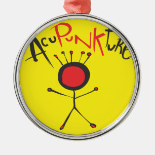 Acupunkture Verzierung Silbernes Ornament