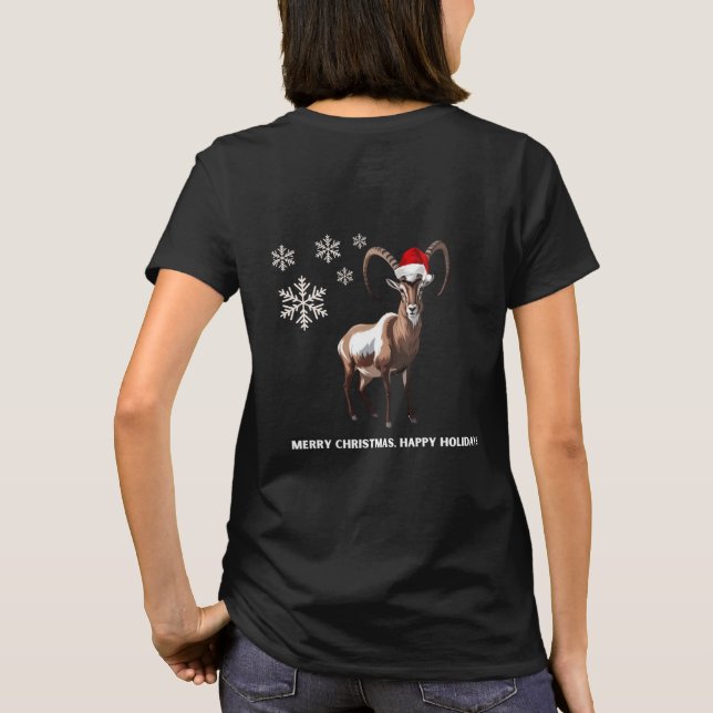 Acute Ibex Weihnachten T-Shirt (Rückseite)