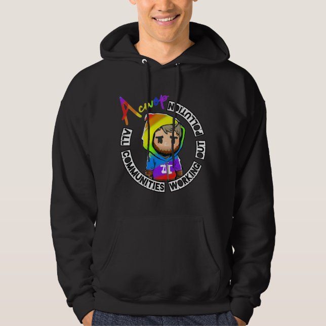 Acwop Men's Rainbow Hoodie (Vorderseite)