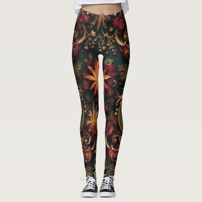 AD 014 - Digitales Weihnachtsbild Leggings (Vorderseite)