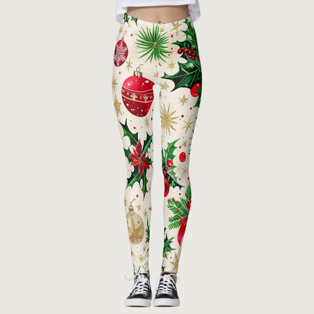 AD 015 - Digitales Weihnachtsbild Leggings (Vorderseite)