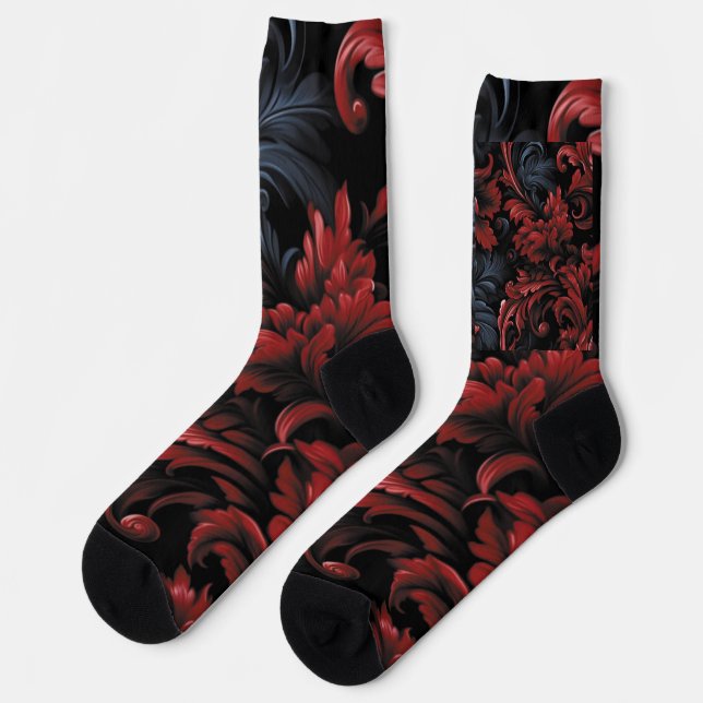 AD 022 - Digitales Muster für die Blumenbearbeitun Socken (Linkes Detail)