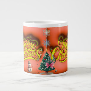 AD 024 - Weihnachten, digitale Grafik, frohe Weihn Jumbo-Tasse