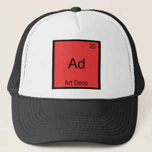 Ad - Art Deco Lustiges Chemie-Element-Symbol-T-Shi Truckerkappe