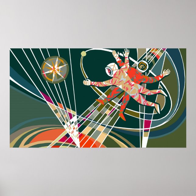 Ad Astra Per Aspera - Green Poster (Vorne)