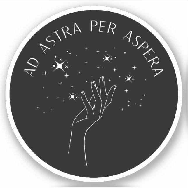 Ad Astra Per Aspera | Lateinischer Börsenkurs Aufkleber (Vorderseite)