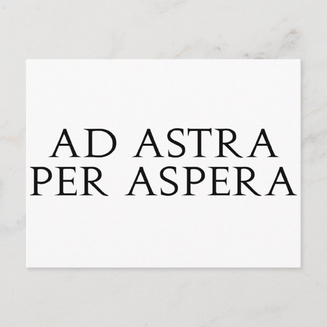 Ad Astra Per Aspera Postkarte (Vorderseite)
